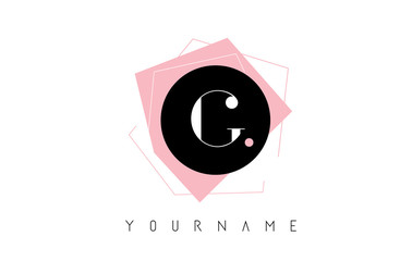G Letter Pastel Geometric Shaped Logo Design.