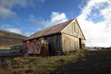 Fototapeta na wymiar Old shipyard in the Faroe Islands 