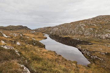 Fototapeta na wymiar Scottish Highlands between Lochinver and Unapool