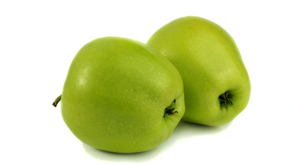 two delicious Apple on a white background