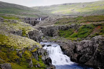 Fototapete Isländischer Wasserfall © atleetalie