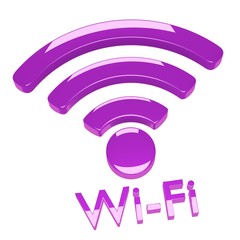 3d illustration internet wi-fi connection