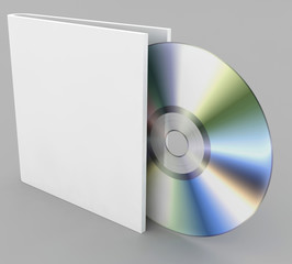  compact disk on a gray background