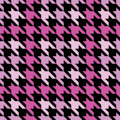 Plaid Houndstooth in Pink