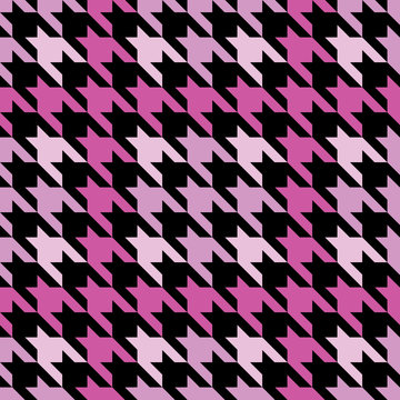 Plaid Houndstooth in Pink