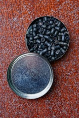 Коробка с свинцовыми пулями