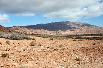 Desert landscape,  Atlas Mountains, Morocco