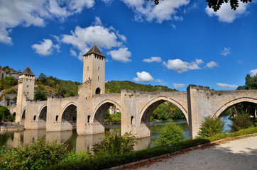 Valentre bridge, symbol of Cahors town, France