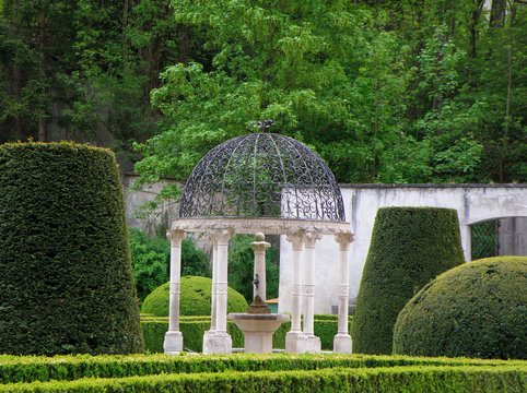 The English garden of Ambras Castle, Innsbruck, Tyrol, Austria  