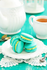 French pastry makaron. Selective focus.