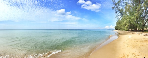 empty vietnam beach pano