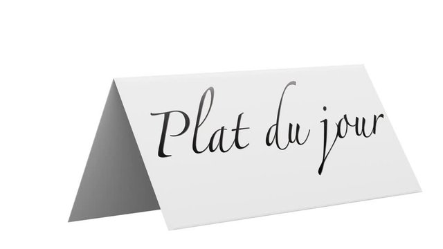 plat du jour serveur