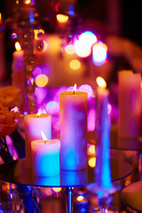 Beautiful table set with candles