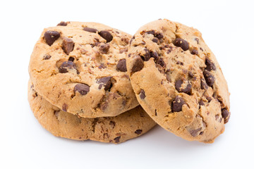 Cookies nuts on the  isolated on white background.