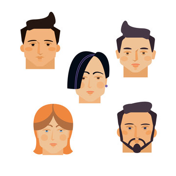 Those people, collection of vector illustration of a flat style.