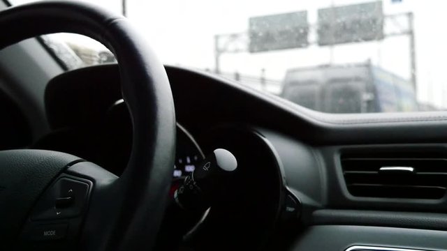 Sterling Whell Driving On Winter Day