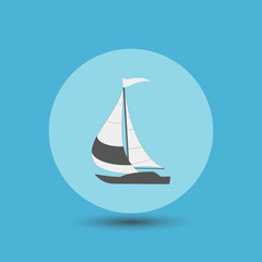 Travel Bubble Icon. Bubble ship vector.