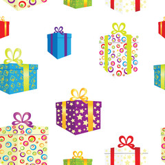 Seamless texture pattern for packing gifts vector image