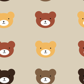 fun seamless pattern texture design bears for child themes vector image
