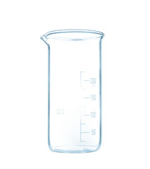 Test flask isolated on white