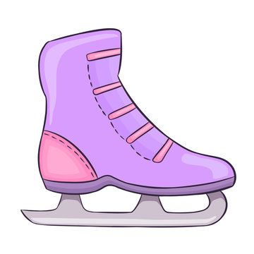 Cute pink ice skate
