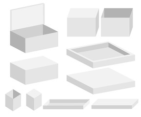 Vector box set illustration mock up collection