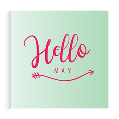 May Greeting Background With Pastel Color