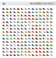 All World Paper Corner Vector Flags - Collection