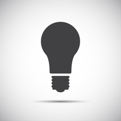 Light bulb vector icon isolated on white background