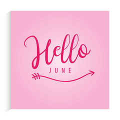 June Greeting Background With Pastel Color