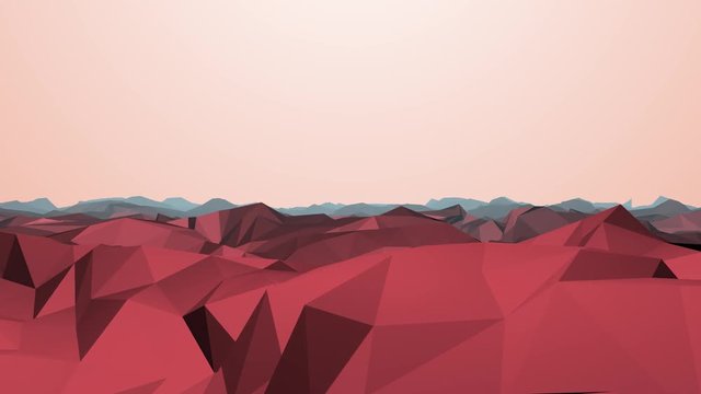 Low Poly Landschaft aus Polygonen