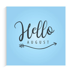 August Greeting Background With Pastel Color