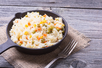 fried rice in pan
