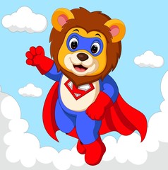 lion superhero cartoon