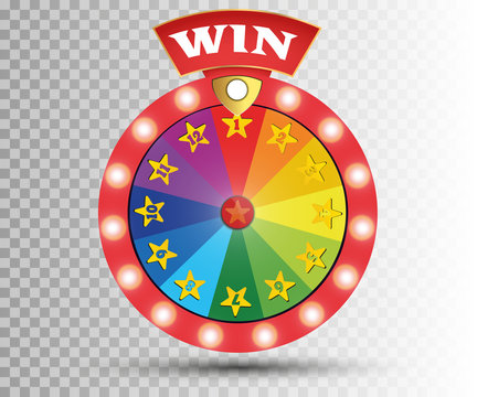 Colorful wheel of luck or fortune infographic. Vector illustration.