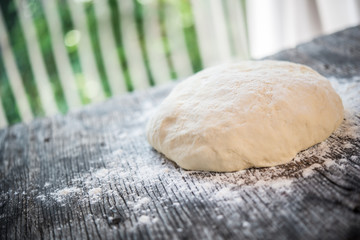 Fresh dough ready for baking