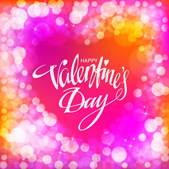 Happy Valentines Day Card. Vector illustration