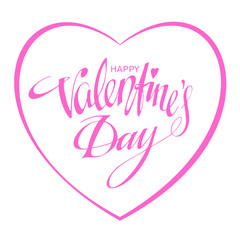 Fototapeta premium Happy Valentines Day Card. Vector illustration