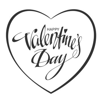 Happy Valentines Day Card. Vector illustration