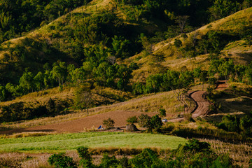 Wonderfull top hill lanscape in Thailand