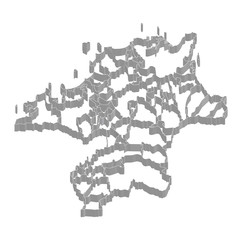 福岡　地図　フレーム　アイコン