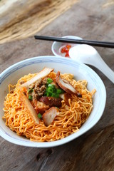 Kolo Mee, a popular local noodle dish in the state of Sarawak, Malaysia.