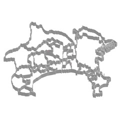 神奈川　地図　フレーム　アイコン