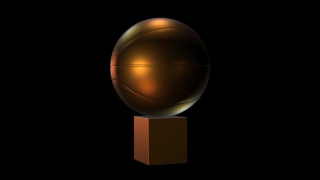 Basket ballon Troph&eacute;e Or 3D