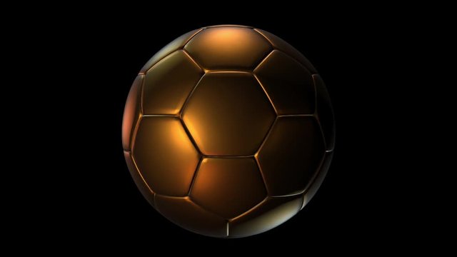 Ballon d'or football rotation face 3D