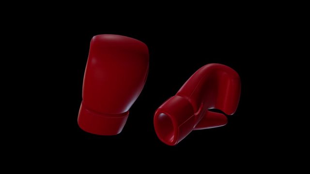 Gants de boxe rouge 3D