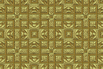 Wide abstract golden repeating background