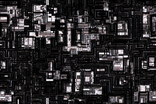 Wide repeating abstract high tech background