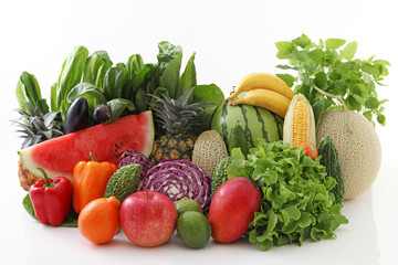 新鮮な野菜と果物　
