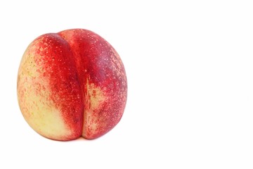 Fresh Nectarine on White Background